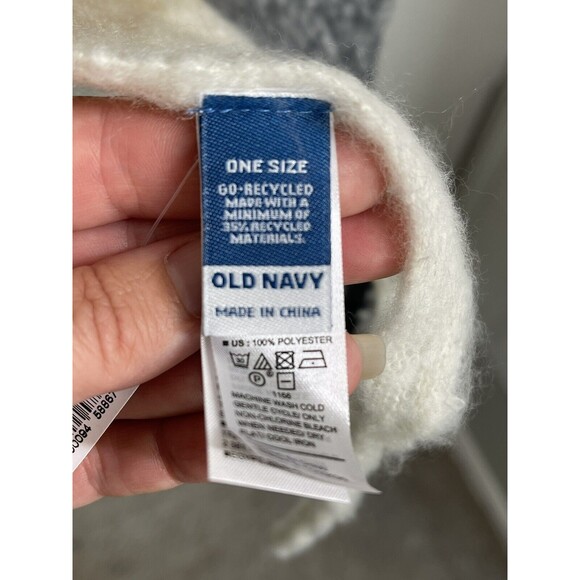 NWT Old Navy SUPER SOFT‎ Large Fringe Black /Beige Plaid Blanket Cozy Scarf NEW - Picture 5 of 6